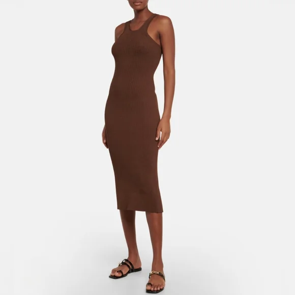 blue dress for baby girl Z Supply Raewyn Dark Chocolate Rib Midi Dress - All Dresses main image 1